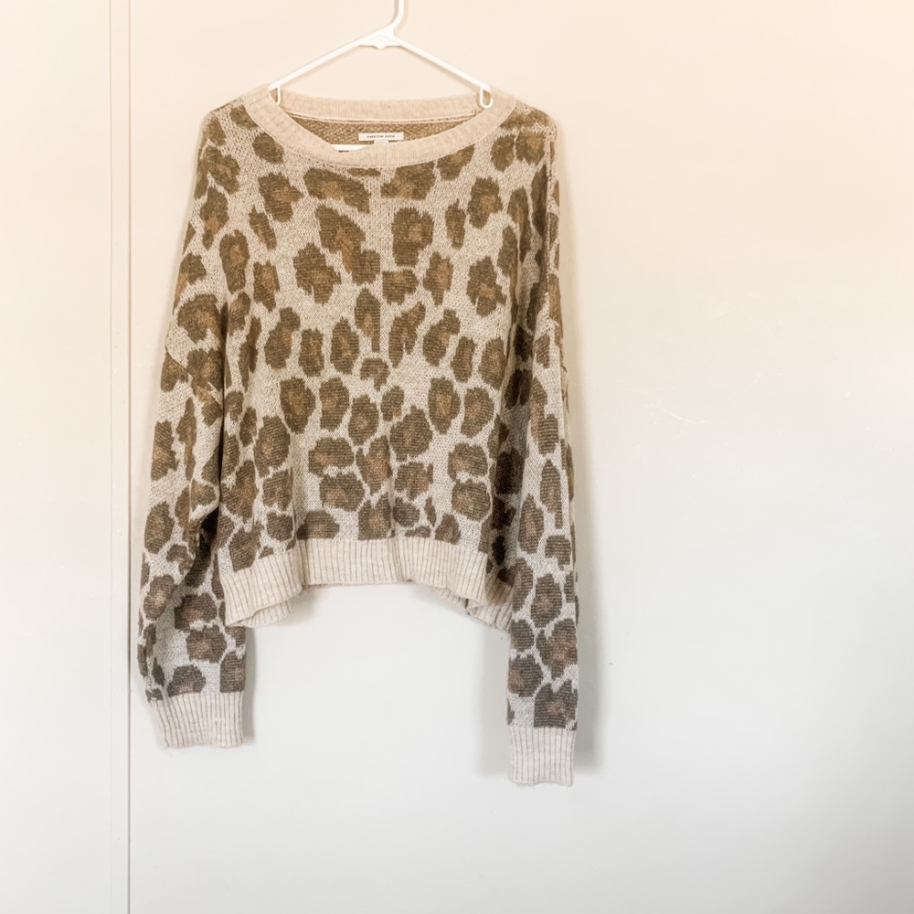 Leopard Print Knit Sweater